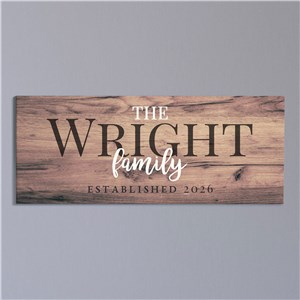 Personalized Wood Family Canvas | Personalized Home Decorations