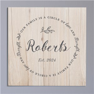 Personalized Family Circle Wall Canvas | Housewarming Gift Ideas