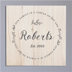 Personalized Family Circle Wall Canvas | Housewarming Gift Ideas