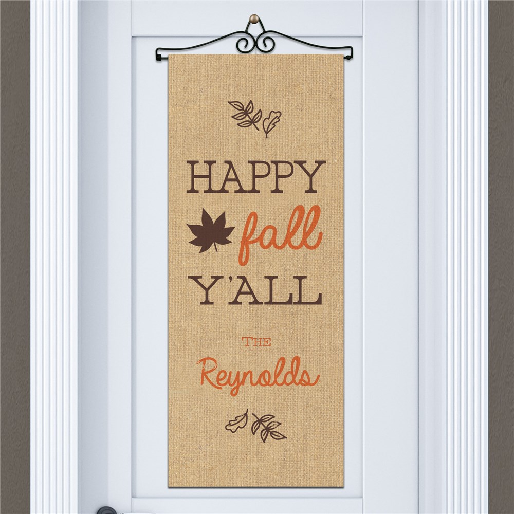 Personalized Happy Fall Ya'll Door Banner Gifts For You Now