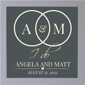 Personalized I Do Square Wall Canvas | Personalized Couple Gifts