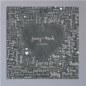 Personalized Heart of Love Square Canvas | Personalized Romantic Gifts For Home