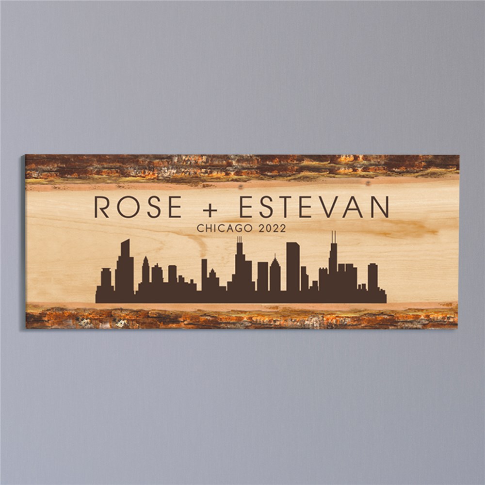 Personalized Skyline Square Canvas | Personalized Wedding Gift
