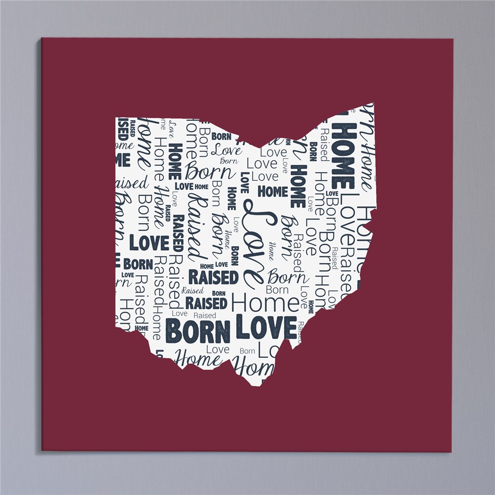 State Word-Art Canvas | Personalized Wall Decor