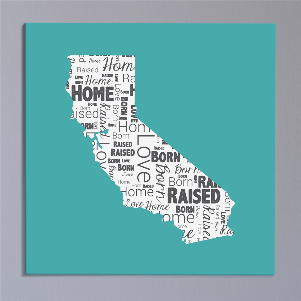 State Word-Art Canvas | Personalized Wall Decor
