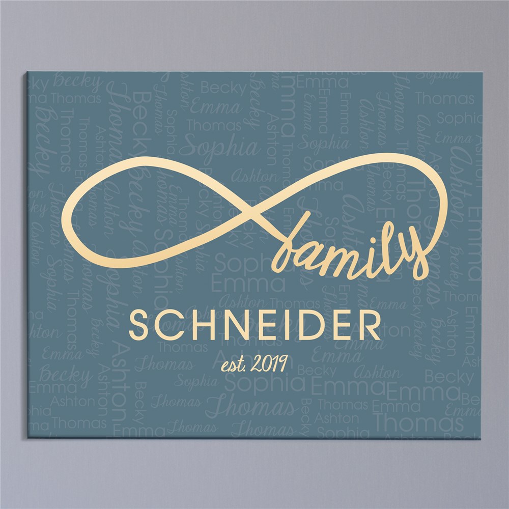 Personalized Infinity Wall Canvas | Mother's Day Personalized Gifts