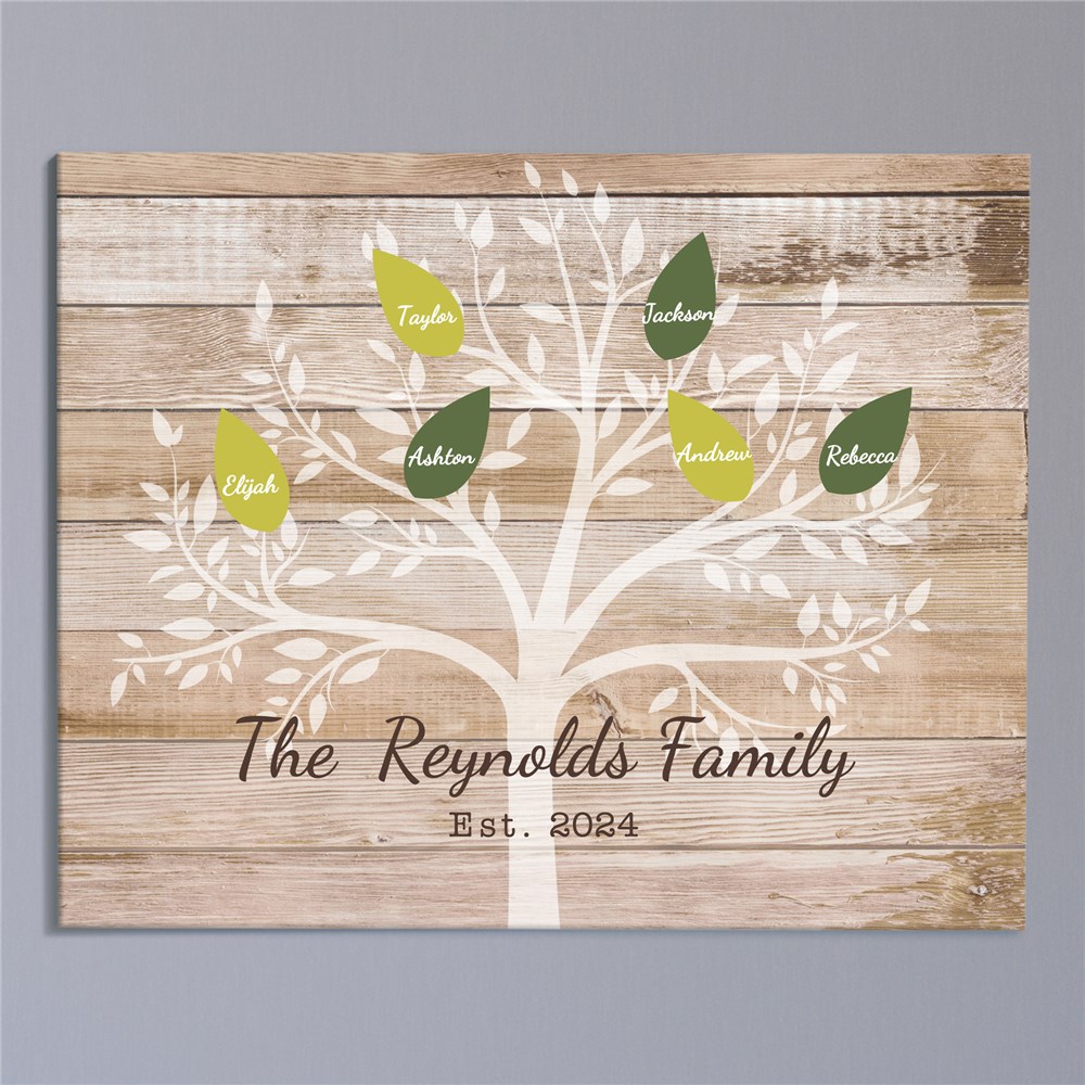 Personalized Family Tree Wall Canvas | Personalized Housewarming Gifts