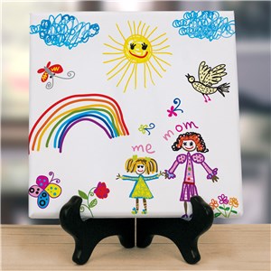 Personalized Kids Art 8 x 8 Table Canvas | Unique Mother's Day Gifts