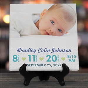 Personalized Baby Photo 8x8 Tabletop Canvas | Personalized Baby Gifts
