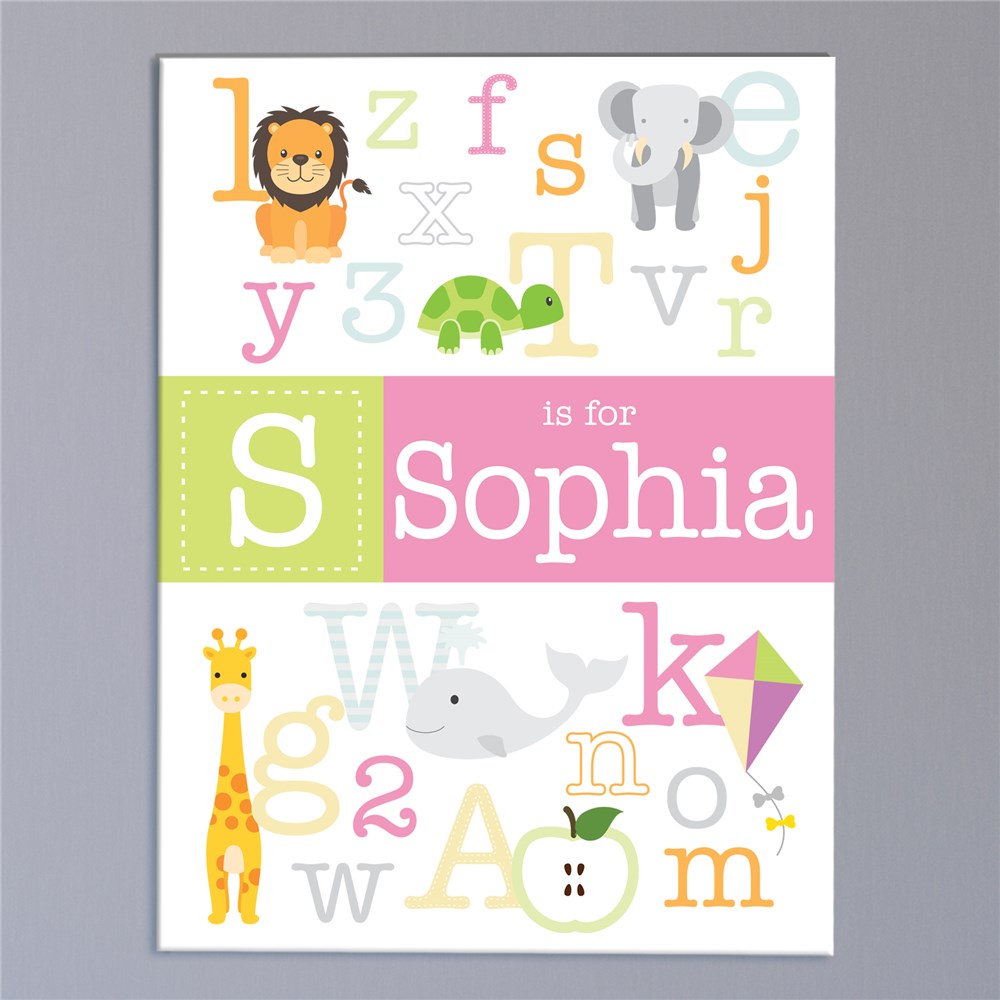 Personalized Alphabet Baby Wall Canvas | Canvas Wall Art