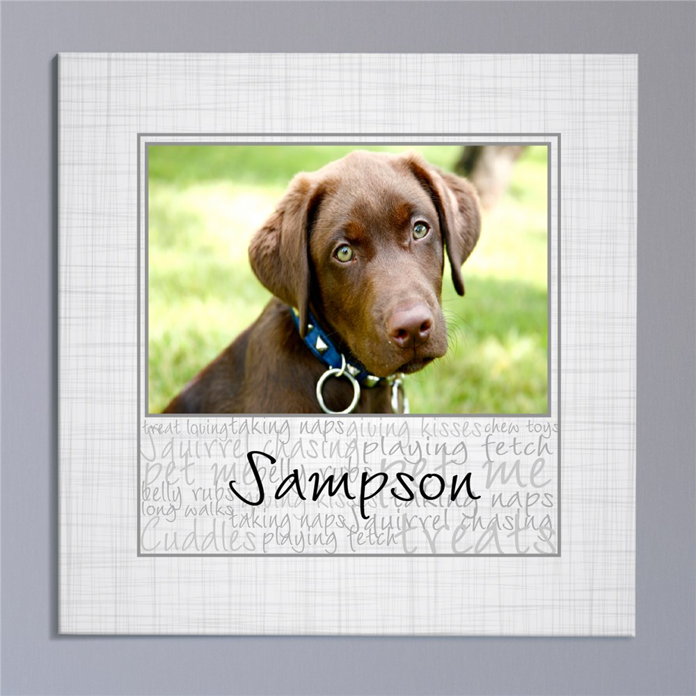 Personalized Dog Characteristics Wall Canvas GiftsForYouNow