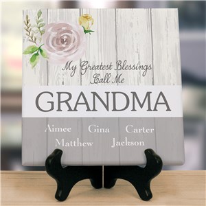 Personalized Greatest Blessings Canvas | Personalized Mother's Day Gifts For Grandma
