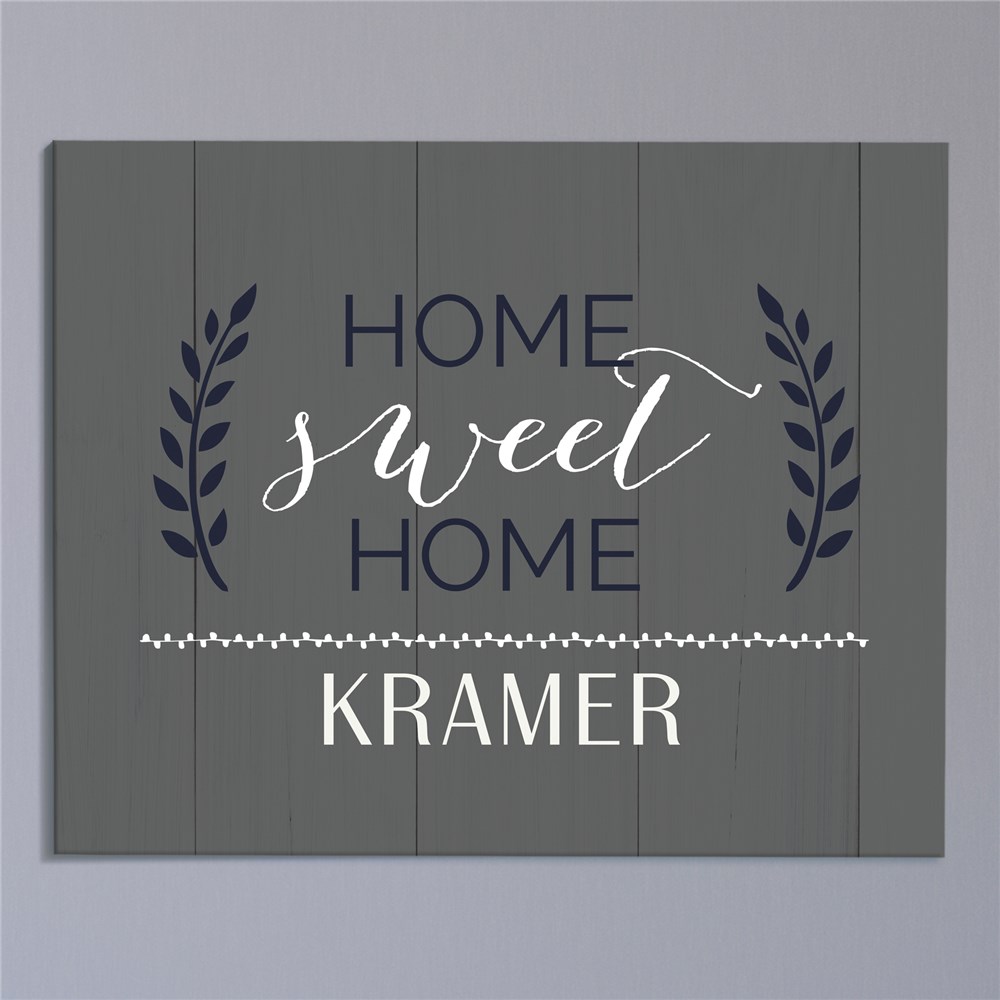 Home Sweet Home Personalized Canvas | Personalized Wall Art