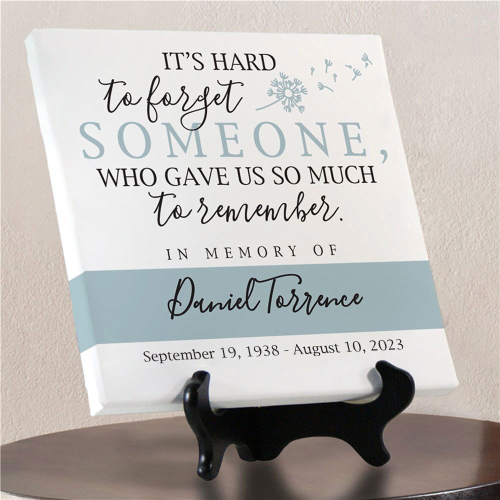 It's Hard To Forget Personalized Canvas | Customized Memorial Art