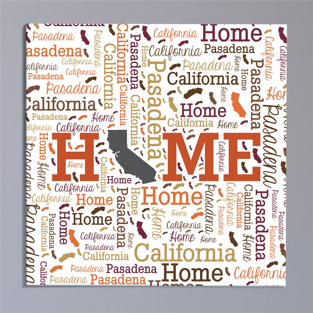 Personalized Home State Signs | Word Cloud Wall Art