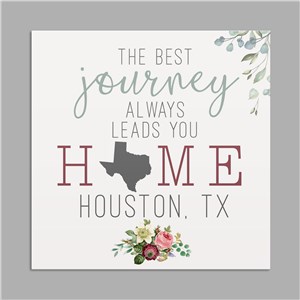 Personalized State Pride Canvas | Leads Me Home Personalized Art
