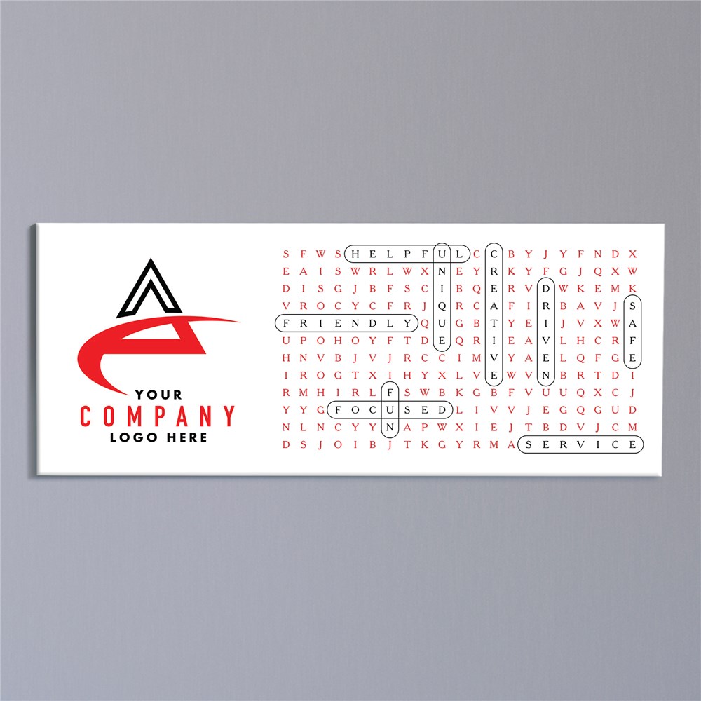 Word Search Canvas | Fun Personalized Corporate Sign