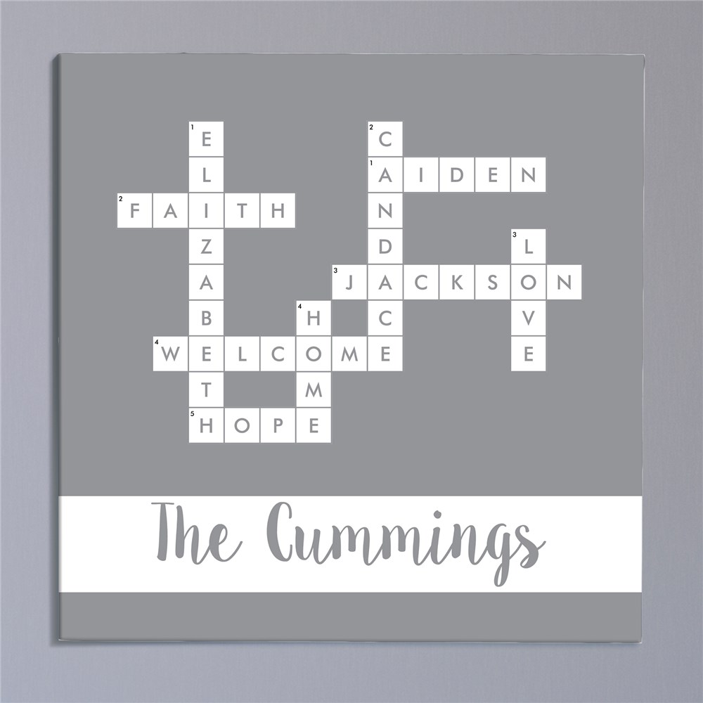 Personalized Family Crossword Signs | Customized Home Decor Sign