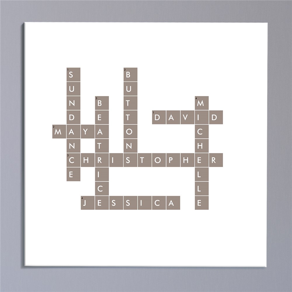 Personalized Crossword Canvas | Custom Canvas Decor