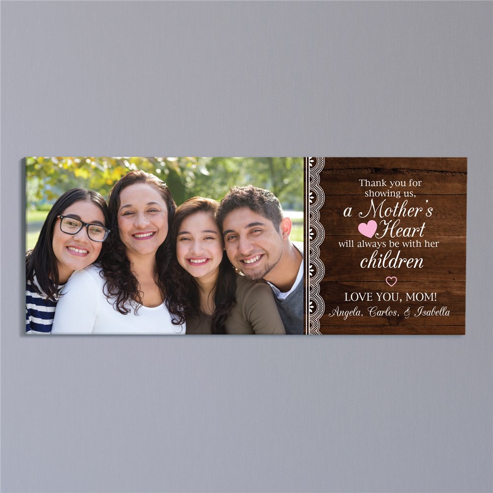 Personalized A Mother's Heart Canvas Photo Canvas for Mom