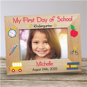 Personalized First Day of School Wooden Frame | First Day Of School Pictures Frame