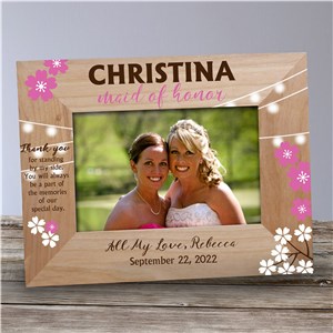 Personalized Bridesmaid Wooden Frame | Personalized Bridesmaid Frames