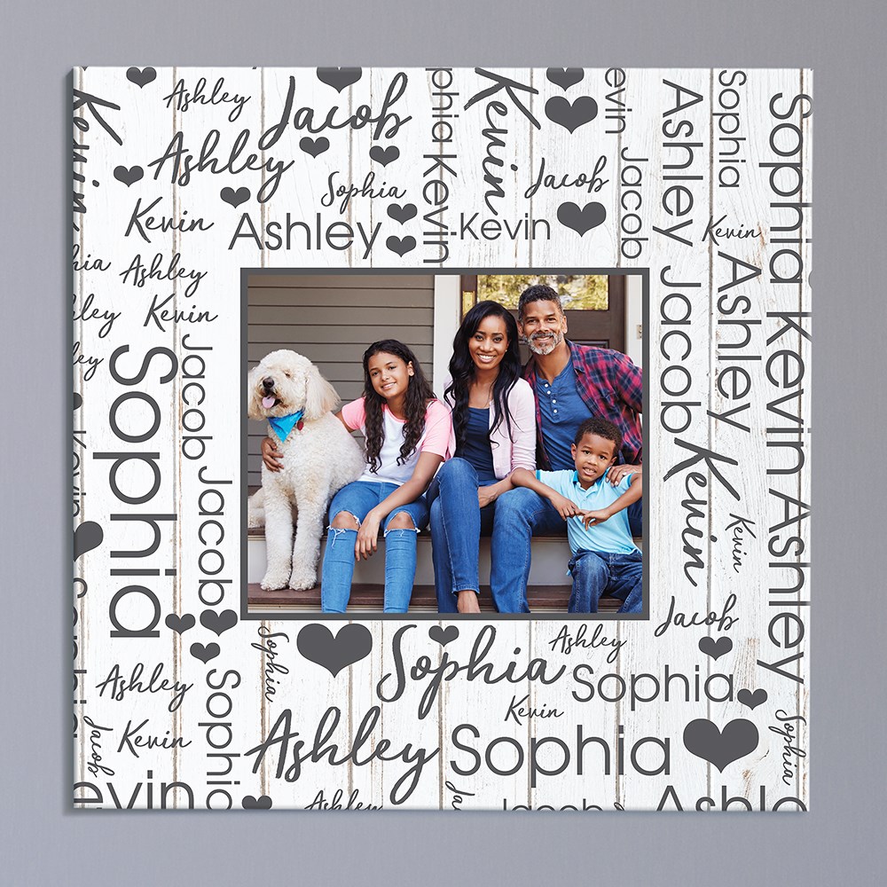 Personalized Photo Word-Art Square Canvas