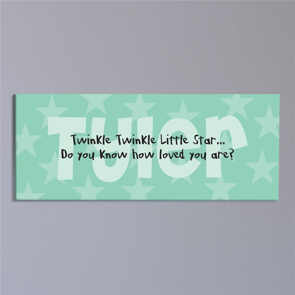Twinkle Twinkle Personalized Baby Wall Canvas | Unique Baby Shower Gift