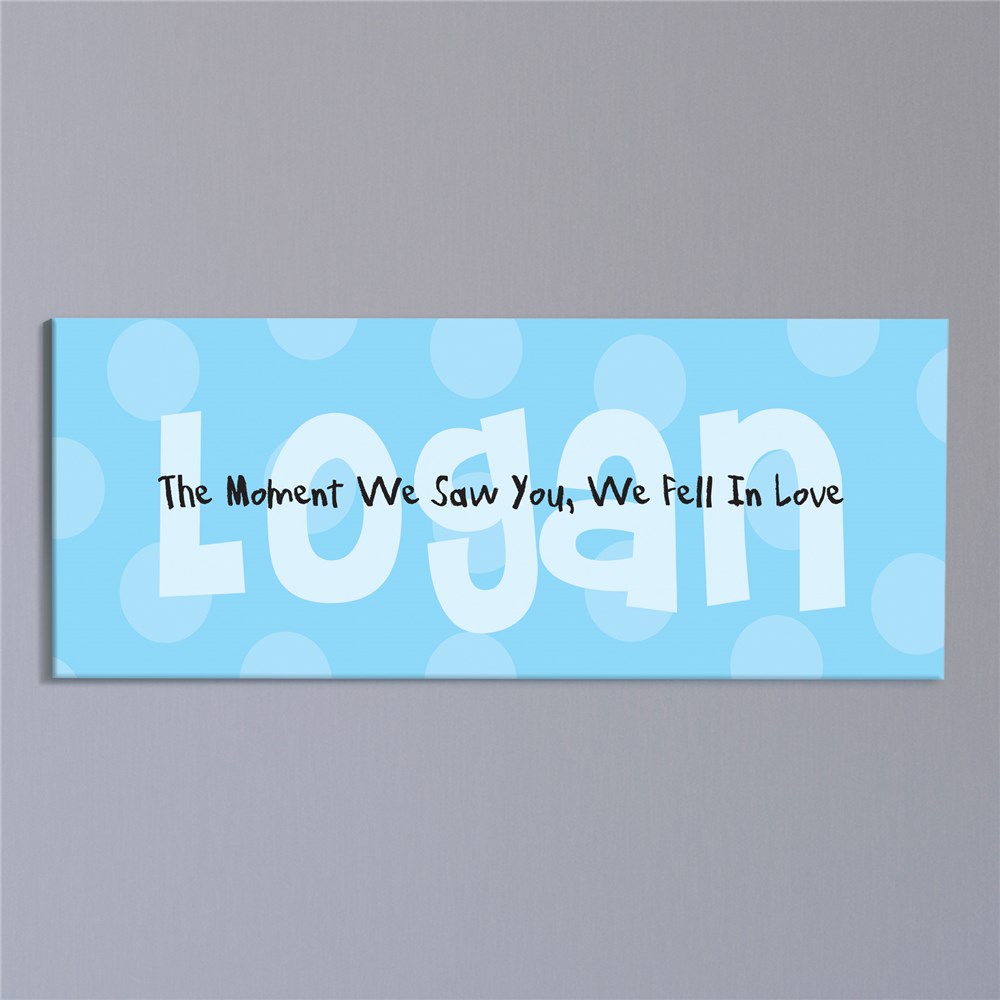 The Moment We Saw You Personalized Baby Wall Canvas | Personalized Baby Gifts