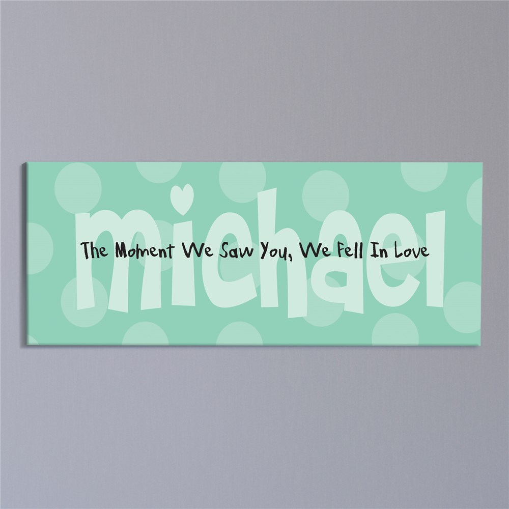 The Moment We Saw You Personalized Baby Wall Canvas | Personalized Baby Gifts