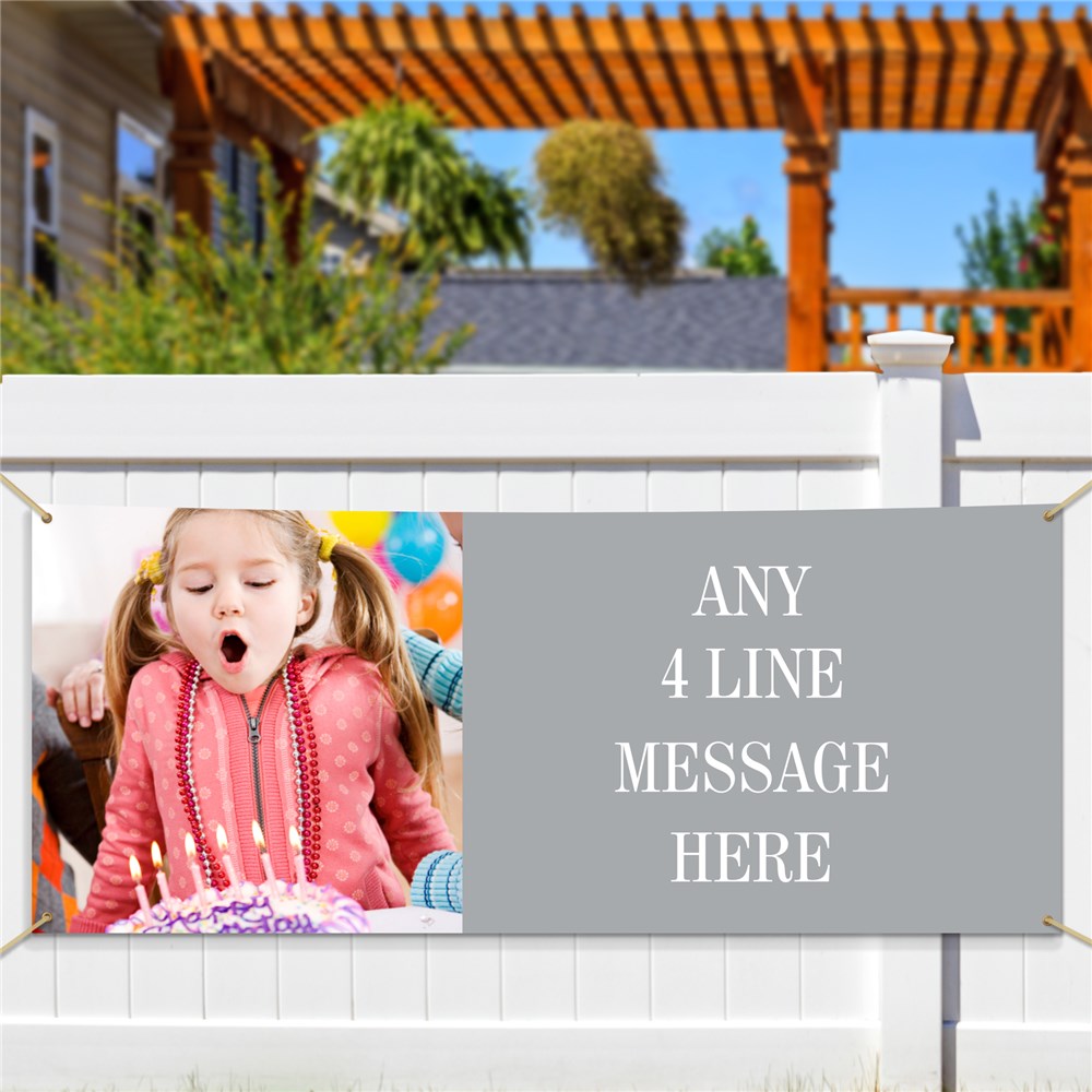 Personalized Any 4 Line Message Banner