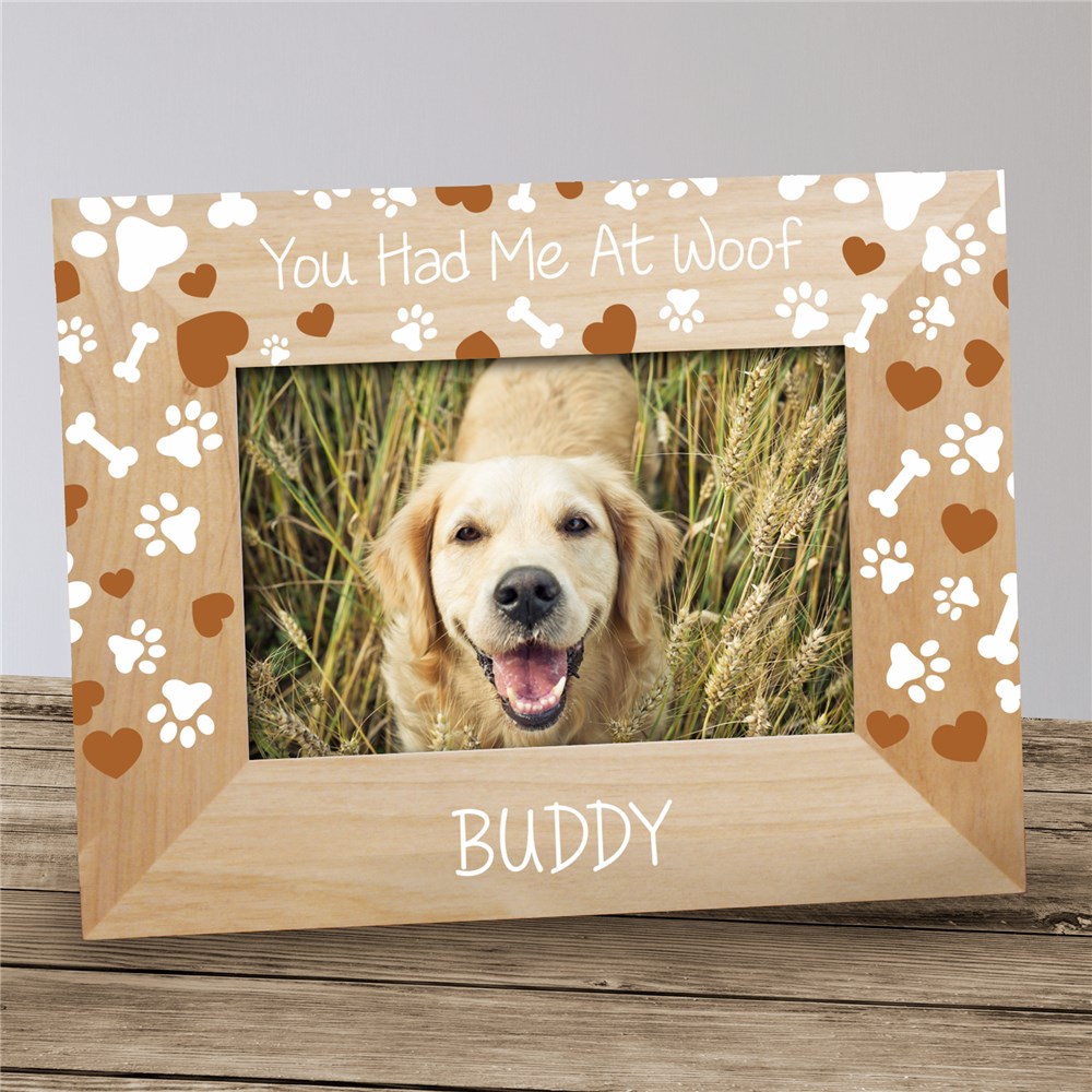 Personalized You Had Me At Woof Frame | Personalized Dog Frames