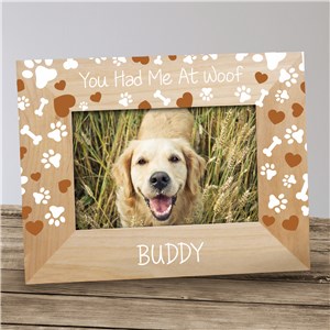 Personalized You Had Me At Woof Frame | Personalized Dog Frames