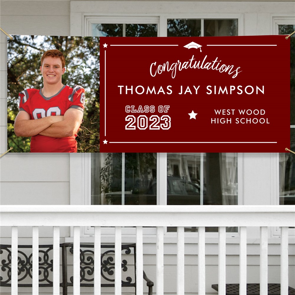 Personalized Congratulations Graduation Party Banner