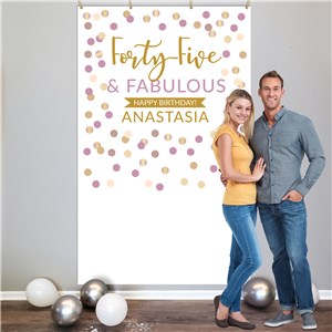 Personalized Fabulous with Dots Backdrop 911828017