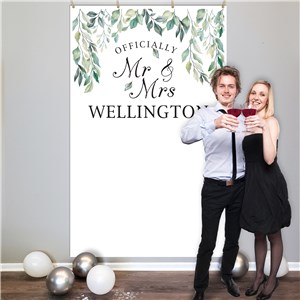 Personalized Officially Mr. & Mrs. Backdrop 911828217