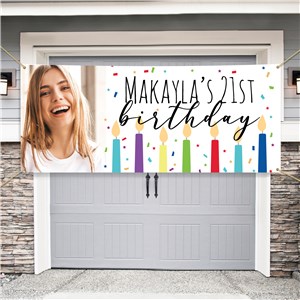 Personalized Birthday Confetti Banner with Photo