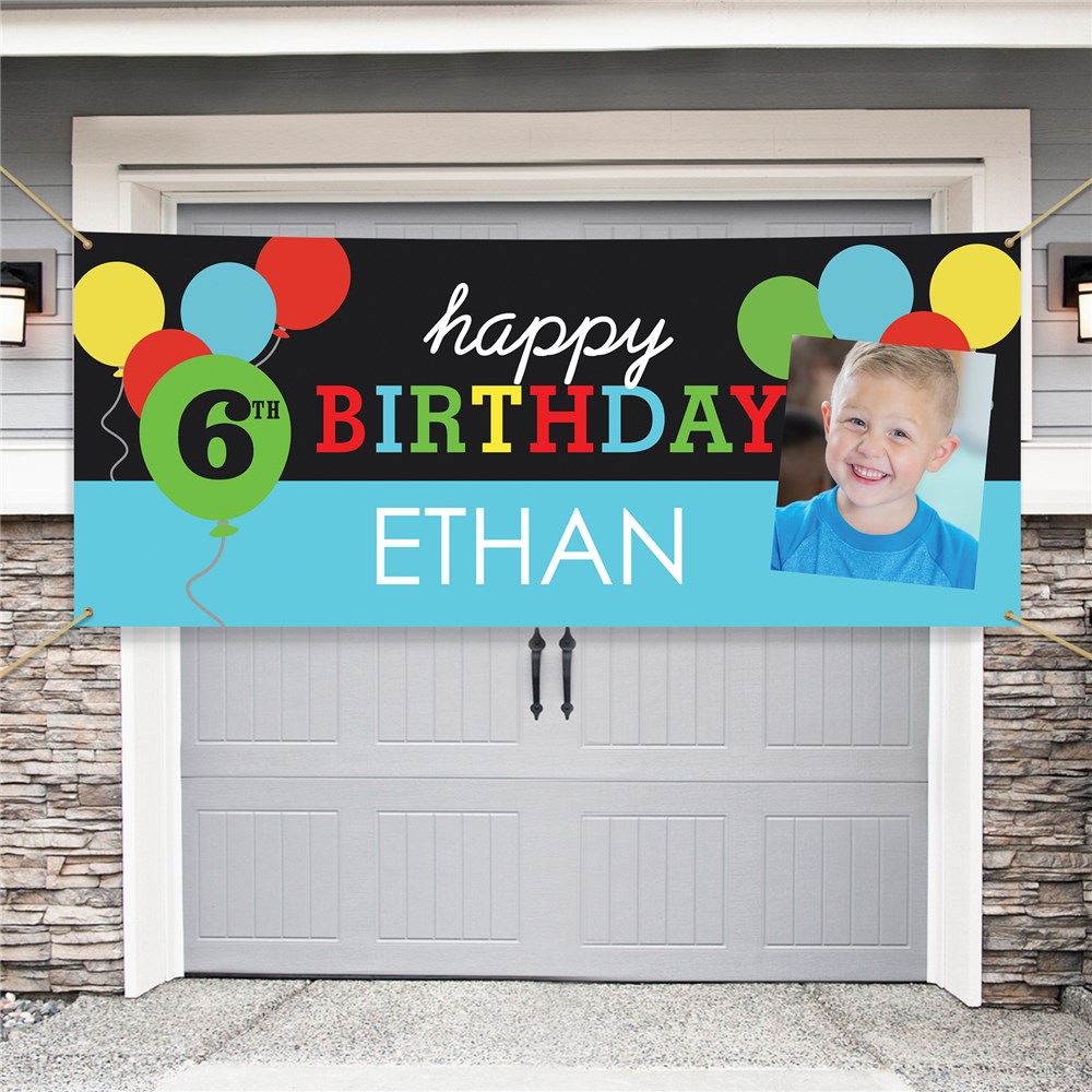 Personalized Birthday Balloons Banner