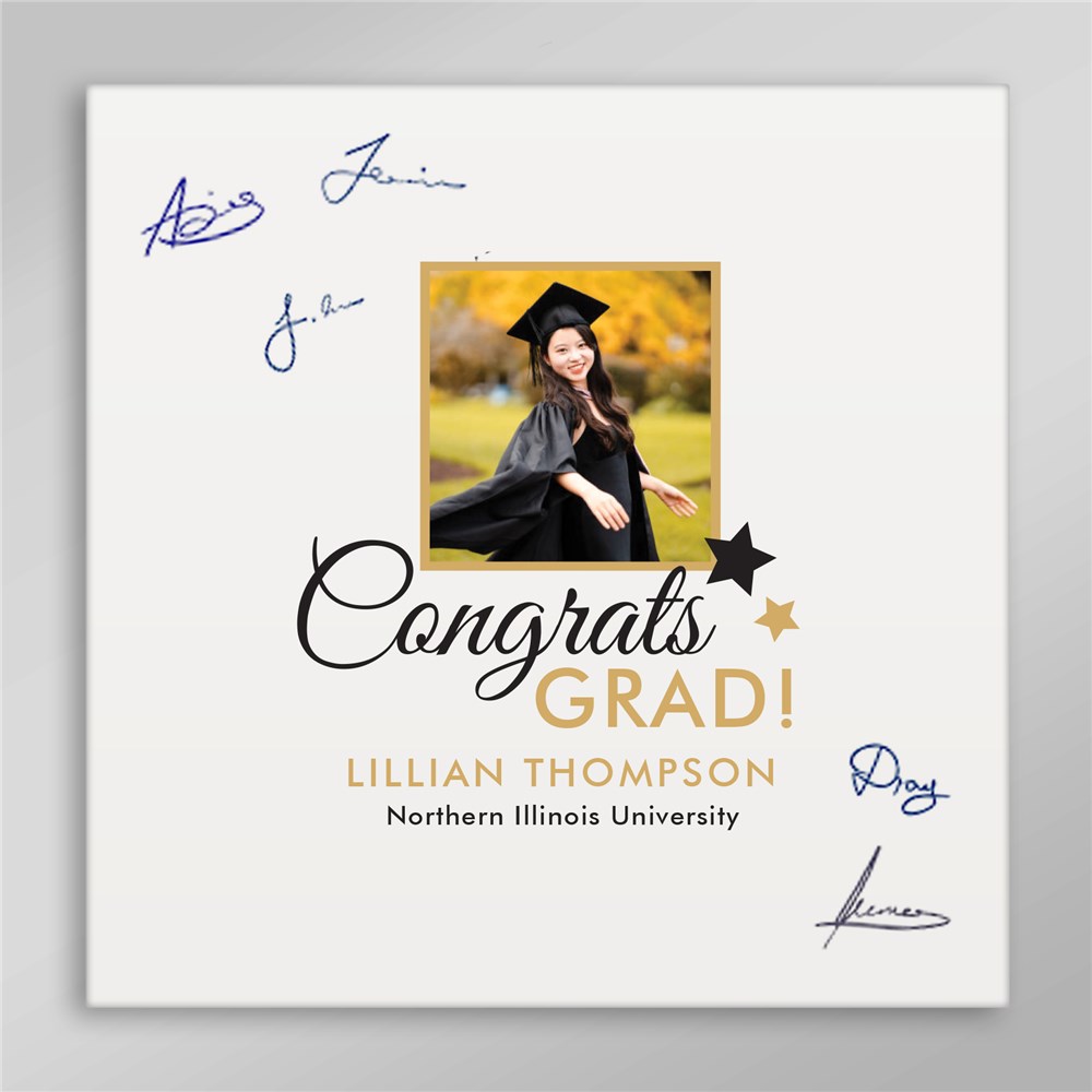 Personalized Congrats Grad Photo Canvas