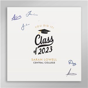 Personalized You Did It Graduation Canvas with Grad Year