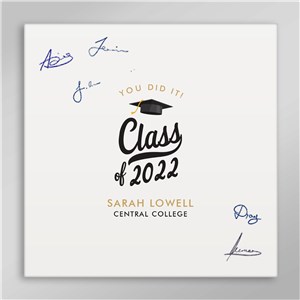 Personalized You Did It Graduation Canvas with Grad Year