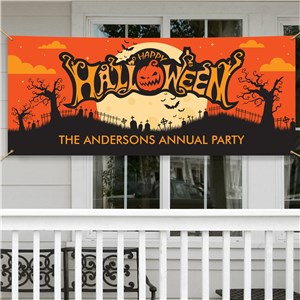 Personalized Happy Halloween Banner