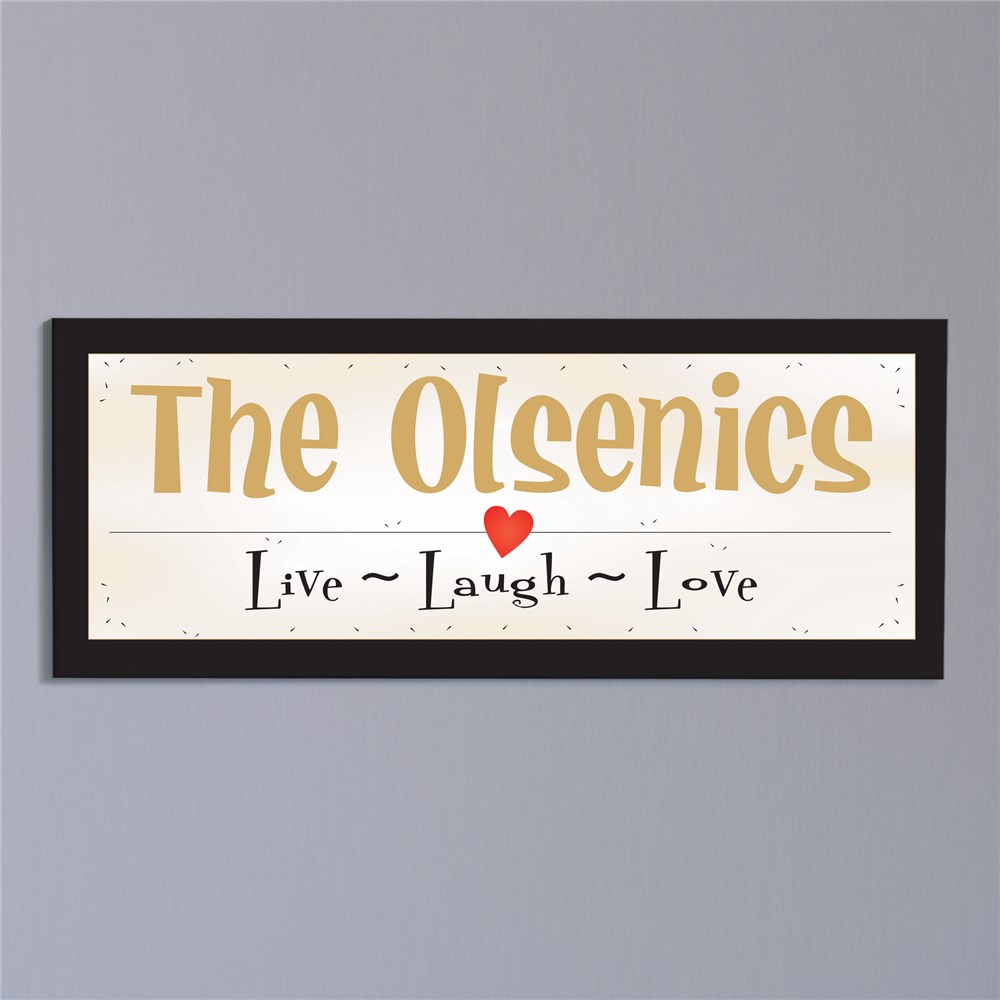 Live Laugh Love Personalized Wall Canvas GiftsForYouNow