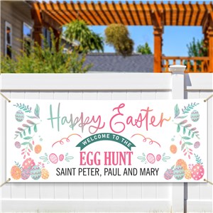 Personalized Welcome to the Egg Hunt Banner