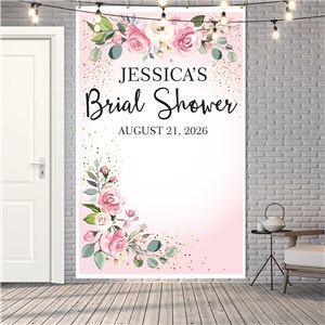 Personalized Floral Quinceañera Backdrop 912188117