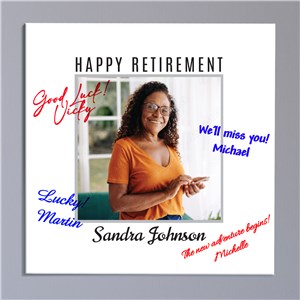 Personalized Retirement Photo & Signatures Canvas 912191510X