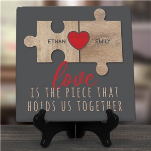 Love Is The Piece That Holds Us Together Personalized Table Top Canvas 8