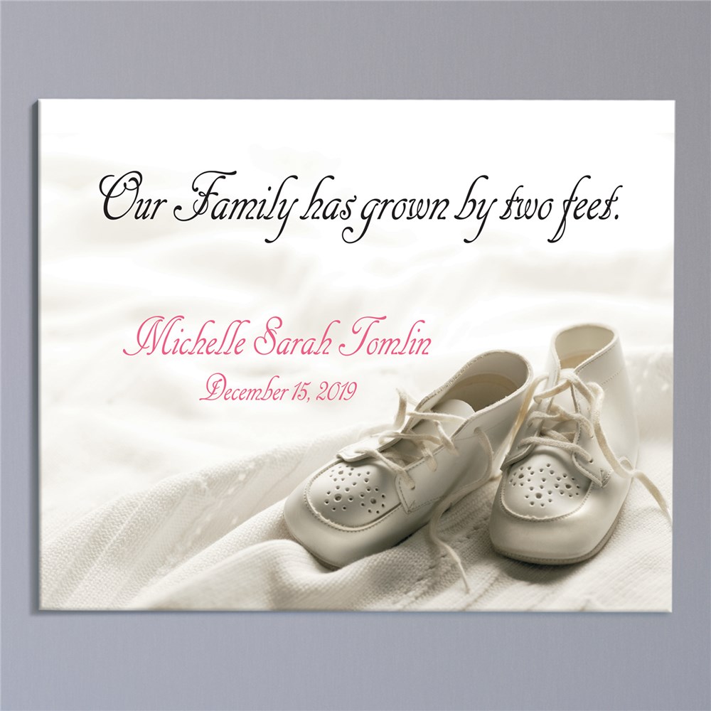 New Baby Personalized Canvas Wall Art Family Has Grown | Personalized Baby Gifts