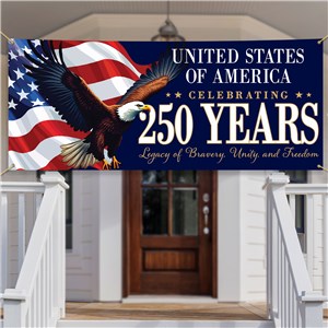 United States 250 Years Patriotic Banner 912455714