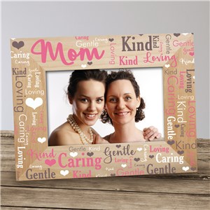 Mom Word-Art Wood Frame | Personalized Mother's Day Picture Frames